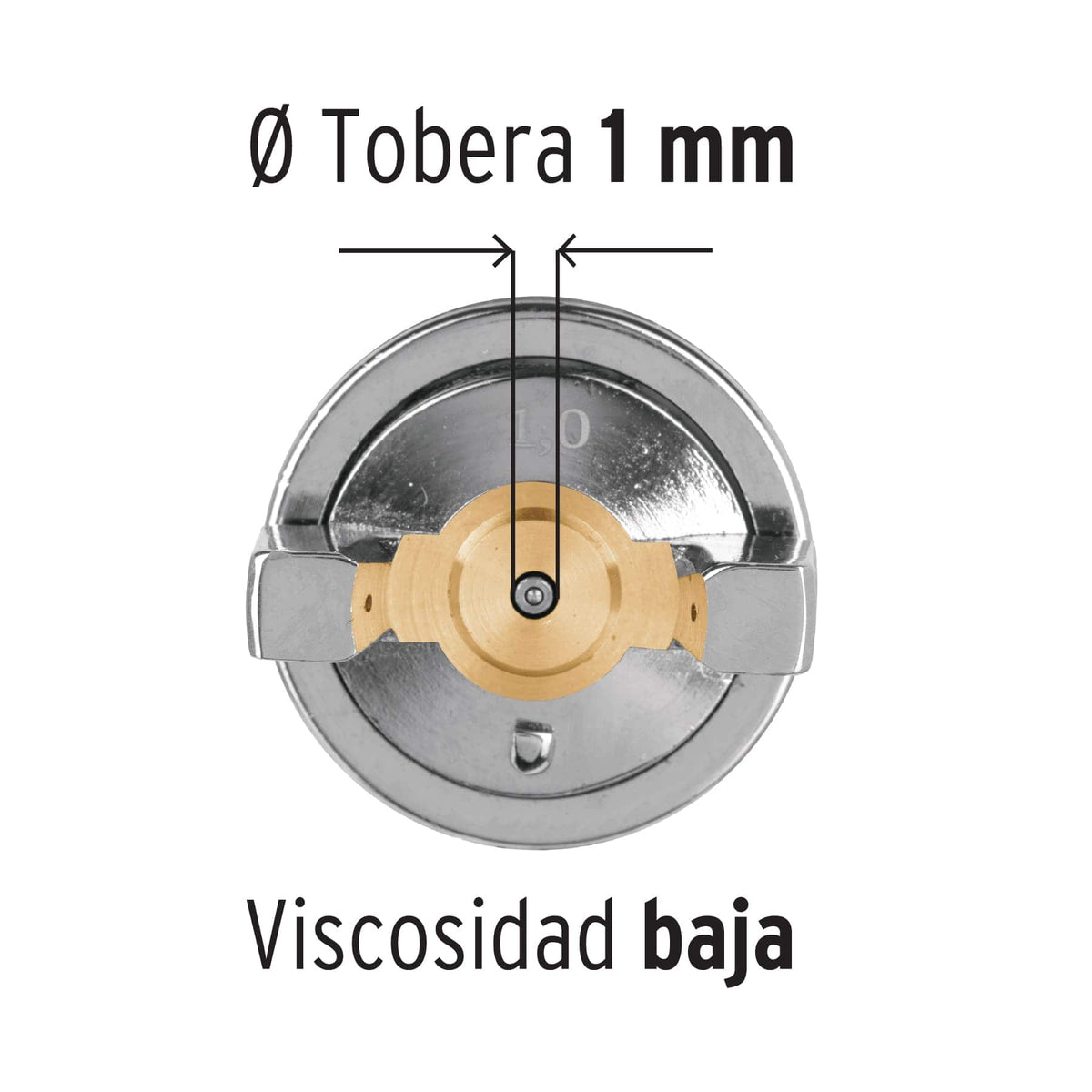 Pistola retoque gravedad HVLP 1 mm