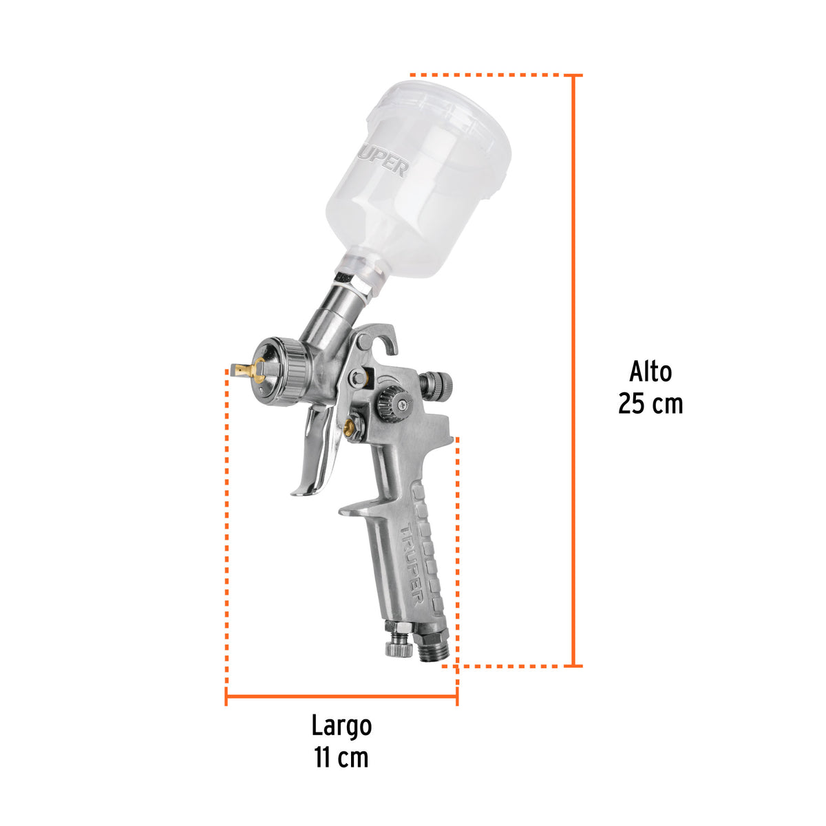 Pistola retoque gravedad HVLP 1 mm