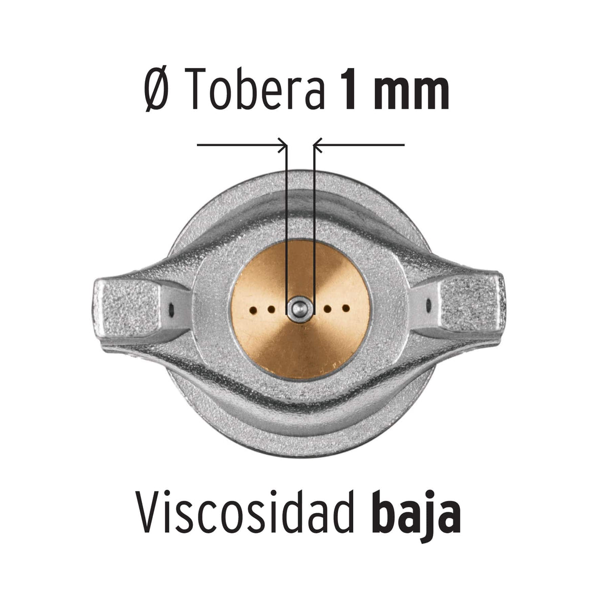 Pistola pintar LVMP 1 mm vaso aluminio