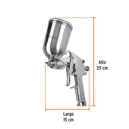 Pistola pintar LVMP 1 mm vaso aluminio