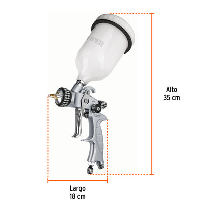 Pistola pintar LVMP 1.4 mm vaso plástico