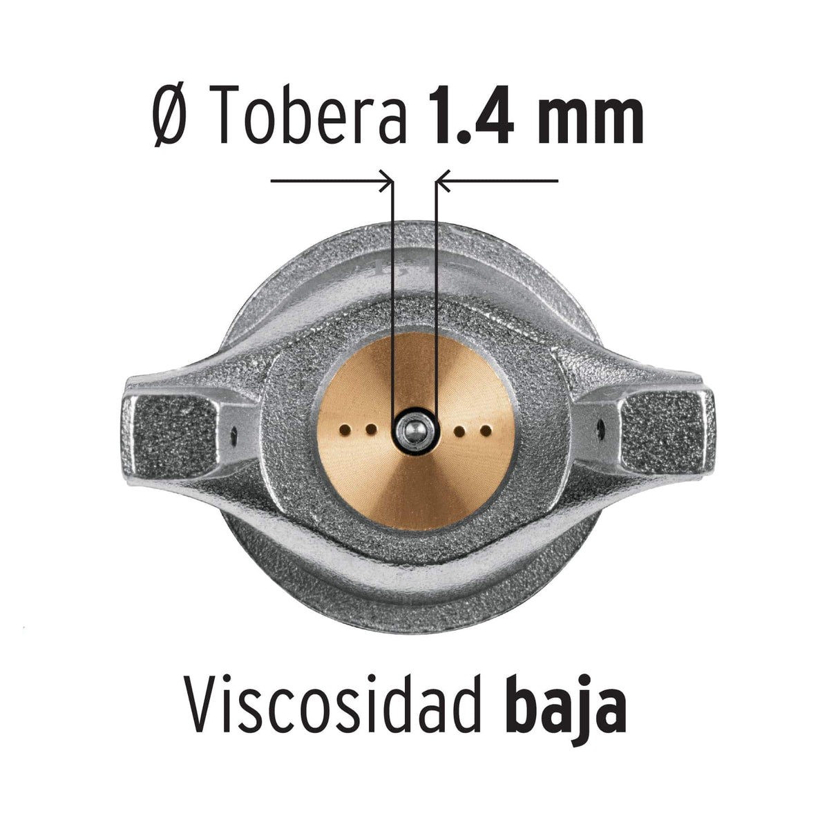Pistola pintar LVMP 1.4 mm vaso aluminio