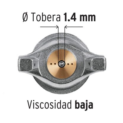 Pistola pintar LVMP 1.4 mm vaso aluminio