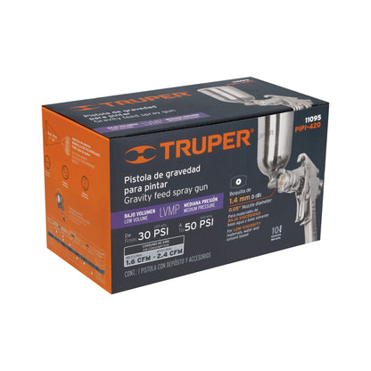 Pistola pintar LVMP 1.4 mm vaso aluminio