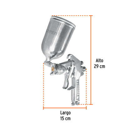 Pistola pintar LVMP 1.4 mm vaso aluminio