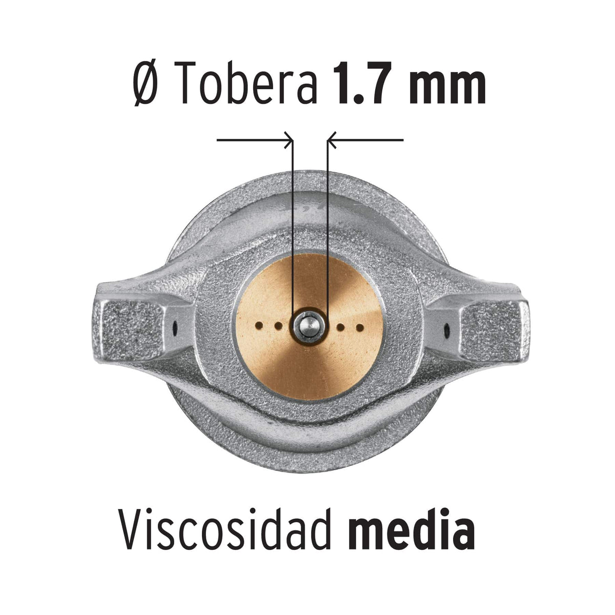 Pistola pintar LVMP 1.7 mm vaso aluminio