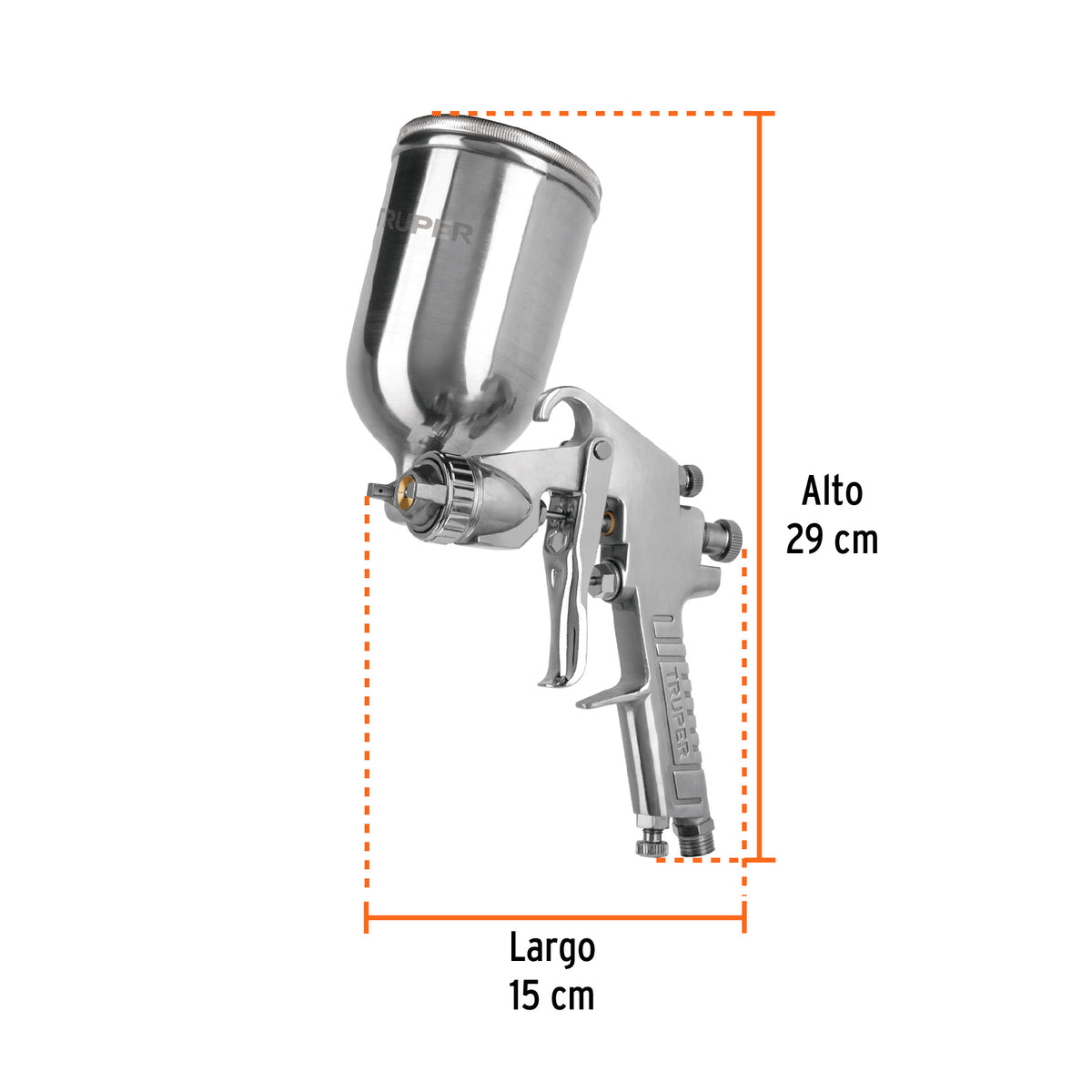 Pistola pintar LVMP 2 mm vaso aluminio