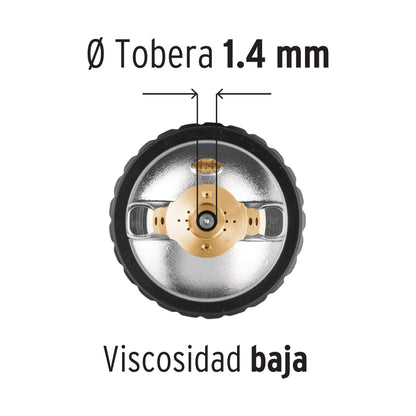 Pistola pintar HVLP 1.4 mm vaso nylon
