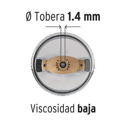 Pistola pintar gravedad HVLP 1.4 mm