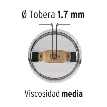 Pistola pintar gravedad HVLP 1.7 mm
