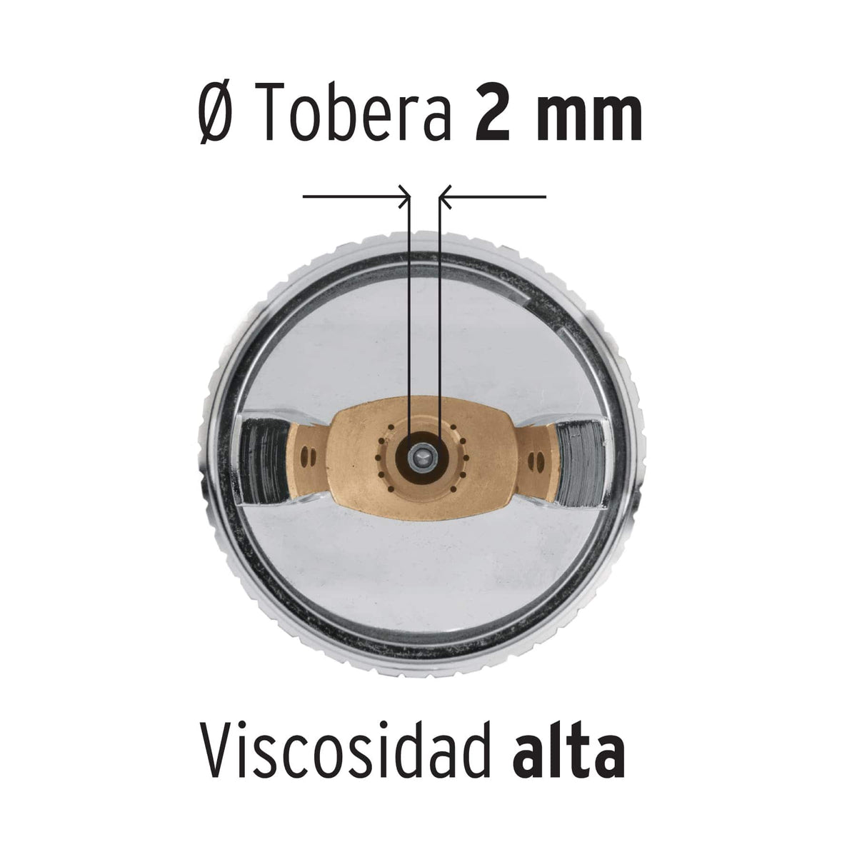 Pistola pintar gravedad HVLP 2 mm