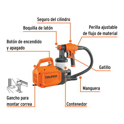 Pistola para pintar eléctrica de 600 W