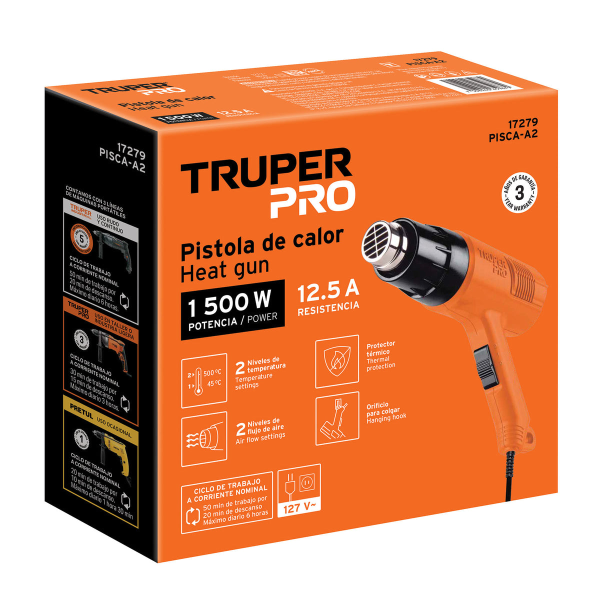 Pistola de calor 1500W - SKU 17279