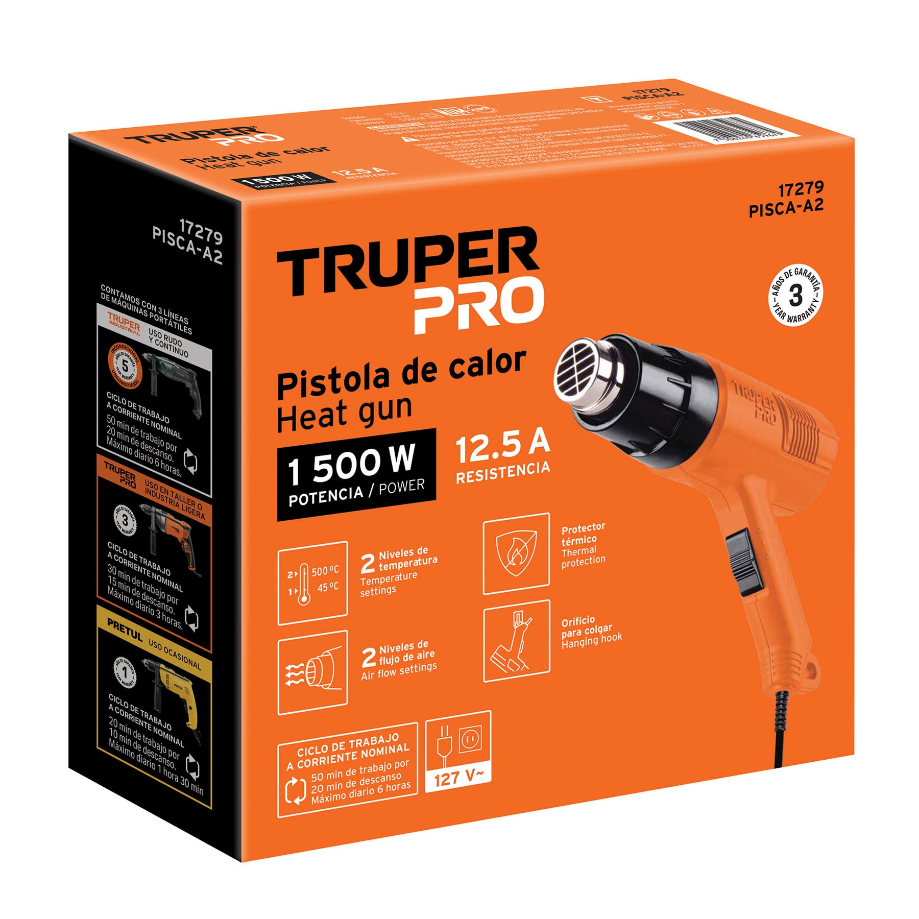 Pistola de calor 1500W - SKU 17279