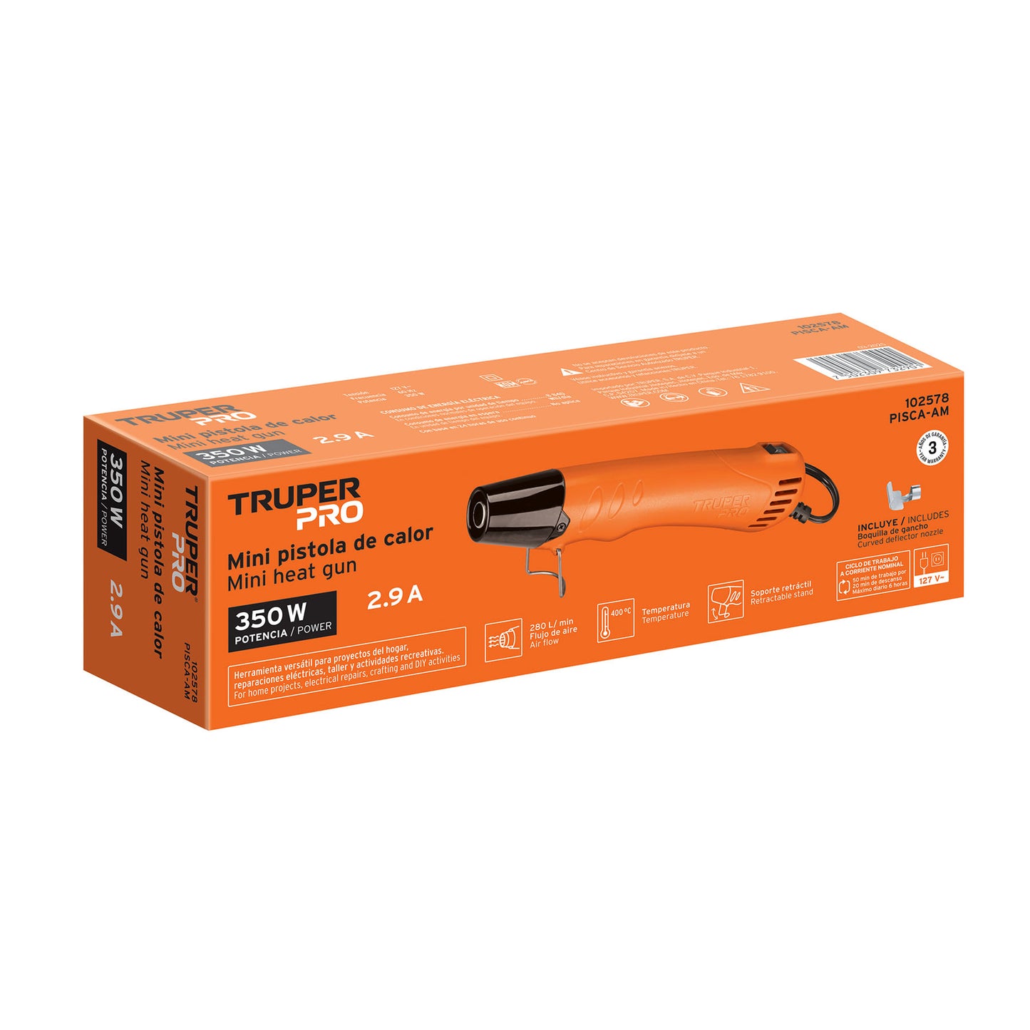 Mini pistola de calor 350W - SKU 102578