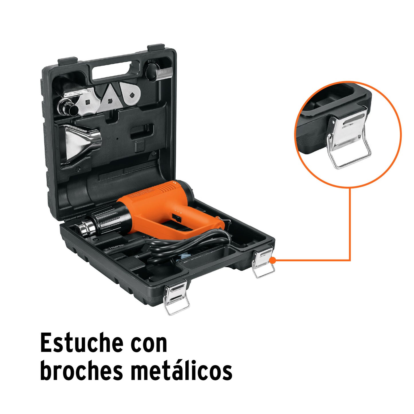 Pistola de calor 2000W con 9 accesorios - SKU 16432