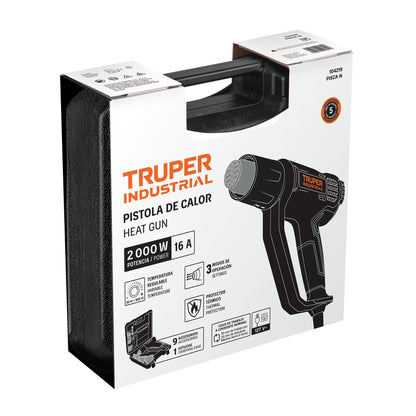 Pistola de calor 2000W con 9 accesorios, TRUPER INDUSTRIAL · vista 3