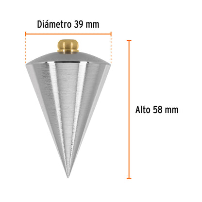 Plomada de acero 8 oz Cuerpo de
