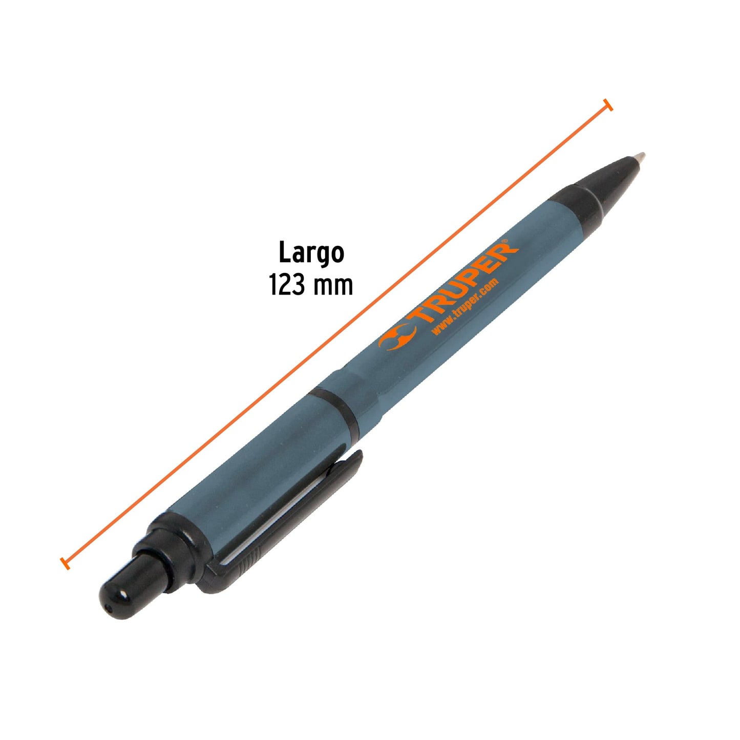 Pluma retráctil de ABS con tinta azul