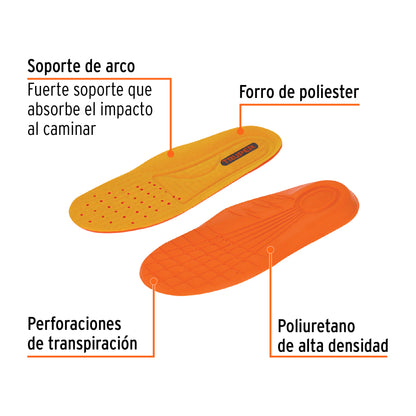 Bolsa con par de plantillas de poliuretano