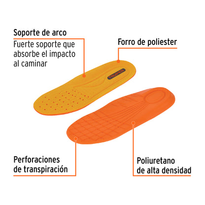 Bolsa con par de plantillas de poliuretano