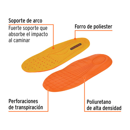 Bolsa con par de plantillas de poliuretano