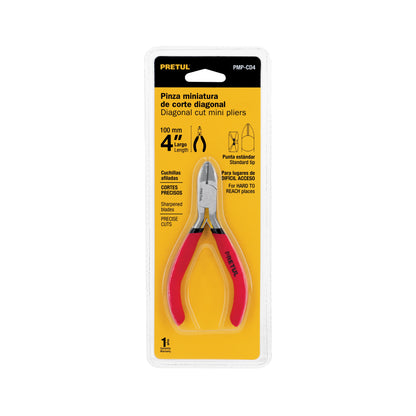 Mini pinza de corte diagonal de 4 pulgadas con cuchillas afiladas