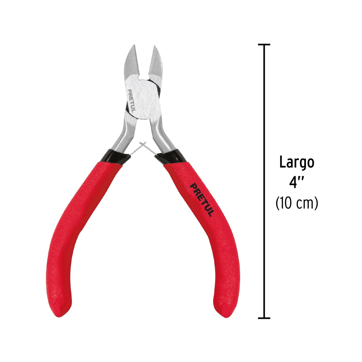 Mini pinza de corte diagonal de 4 pulgadas con cuchillas afiladas