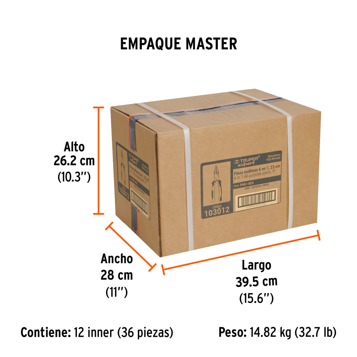 Pinza multiuso 9" electricista, comfort grip · vista 7