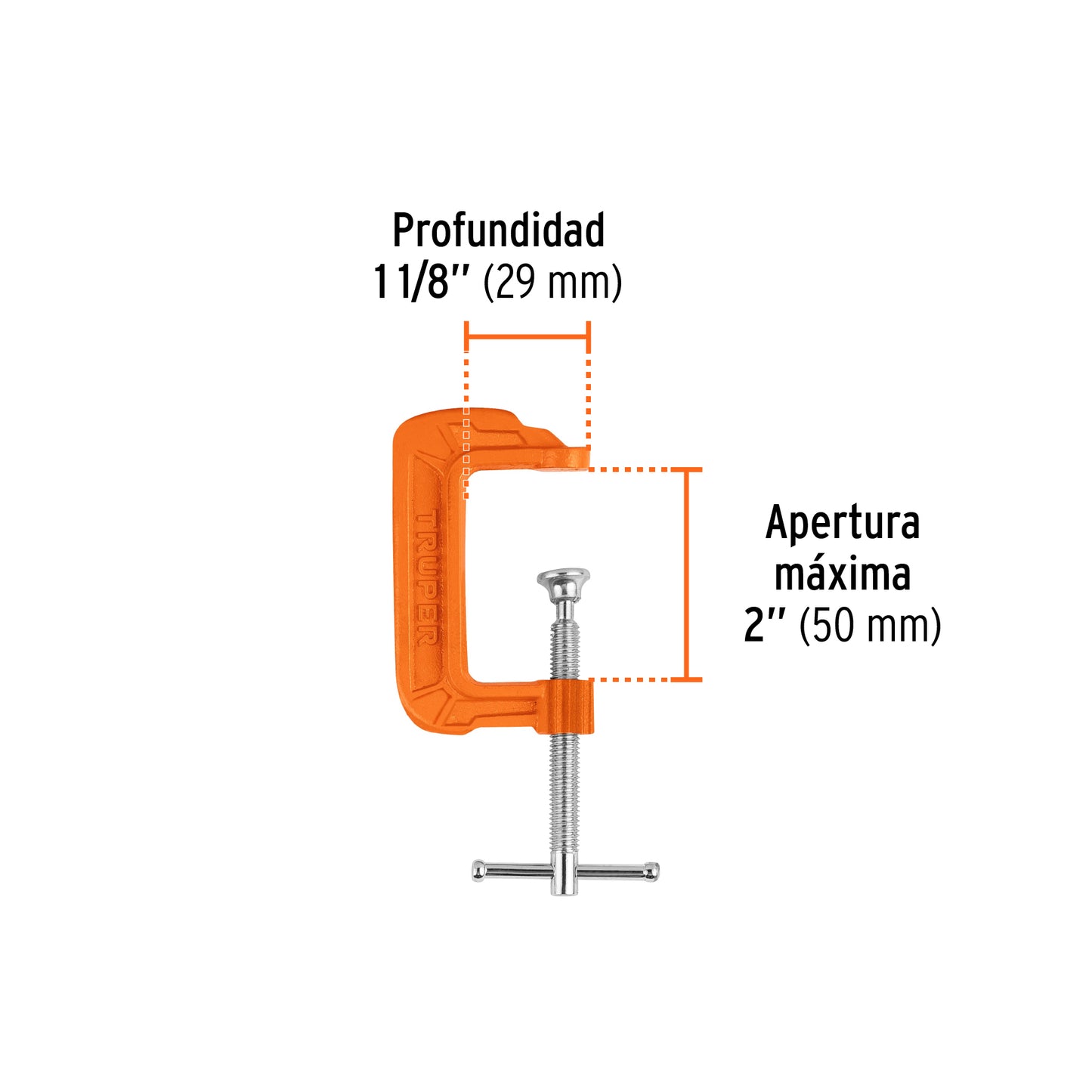 Prensa 2 pulg de hierro ductil para carpinteria - SKU 17659