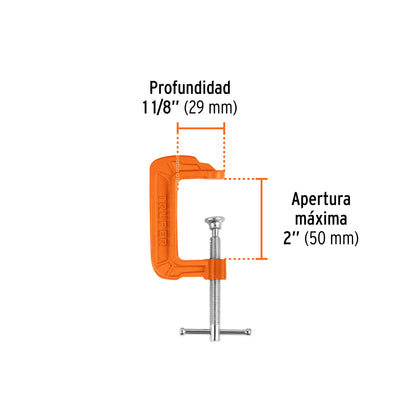 Prensa 2 pulg de hierro ductil para carpinteria - SKU 17659