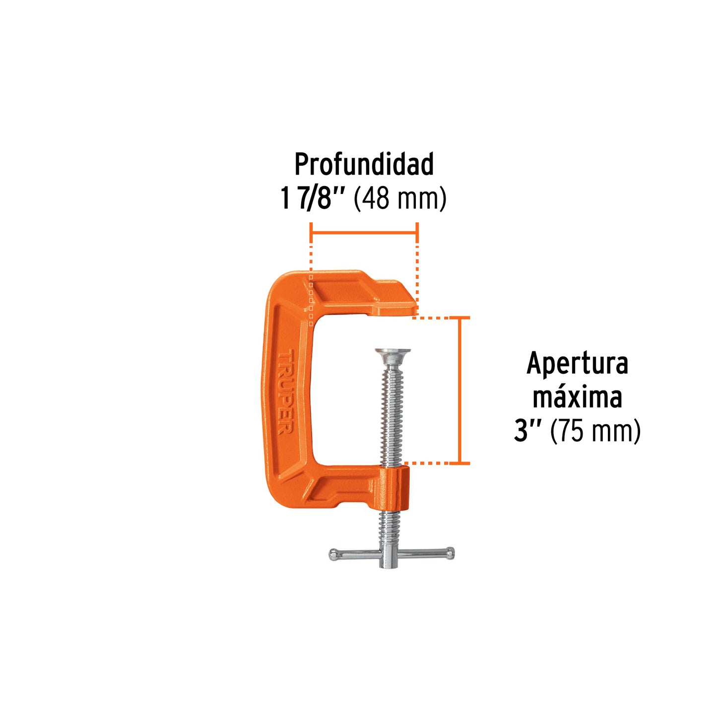 Prensa 3 pulg de hierro ductil para carpinteria - SKU 17660