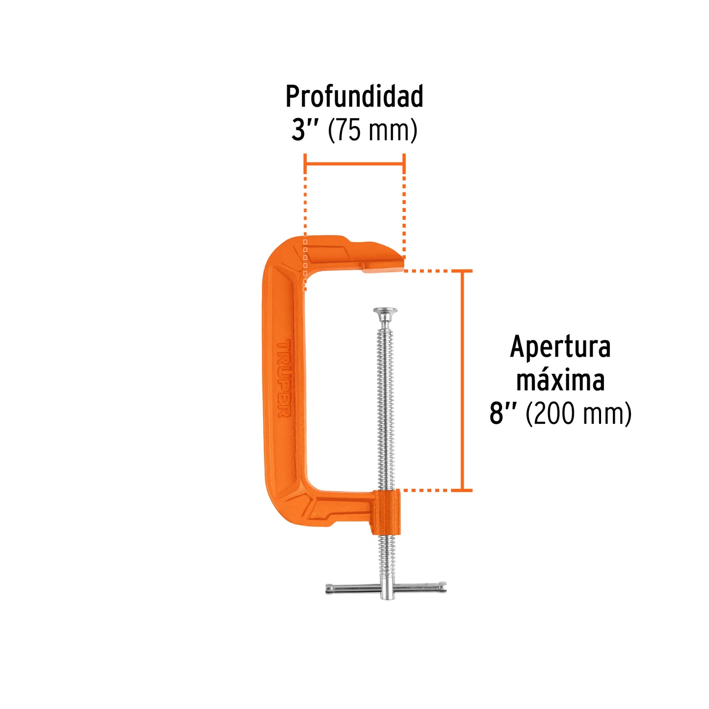 Prensa 8 pulg de hierro ductil para carpinteria - SKU 17664