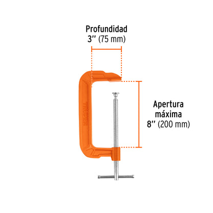 Prensa 8 pulg de hierro ductil para carpinteria - SKU 17664