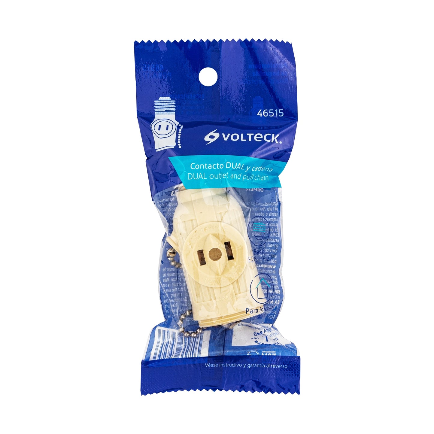 Portalámpara de baquelita con interruptor de cadena y casquillo de aluminio