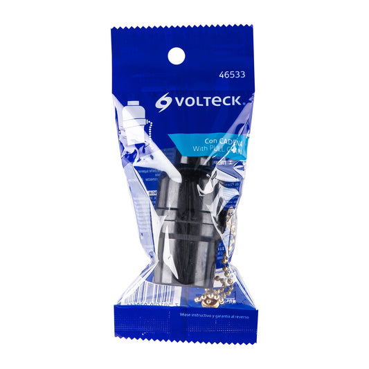 Portalámpara de baquelita con interruptor de cadena y casquillo de aluminio