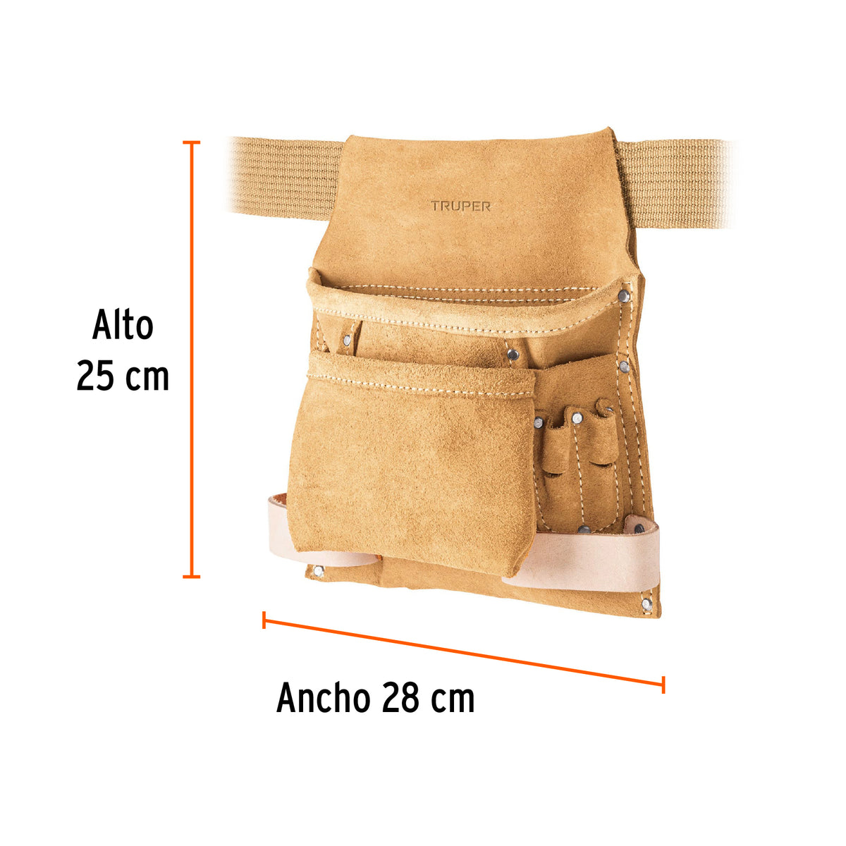 Porta herramientas de carnaza con 10 compartimentos · vista 3