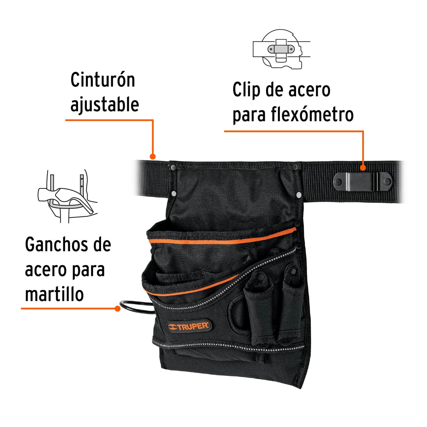 Porta herramientas de poliéster 13 compartimentos