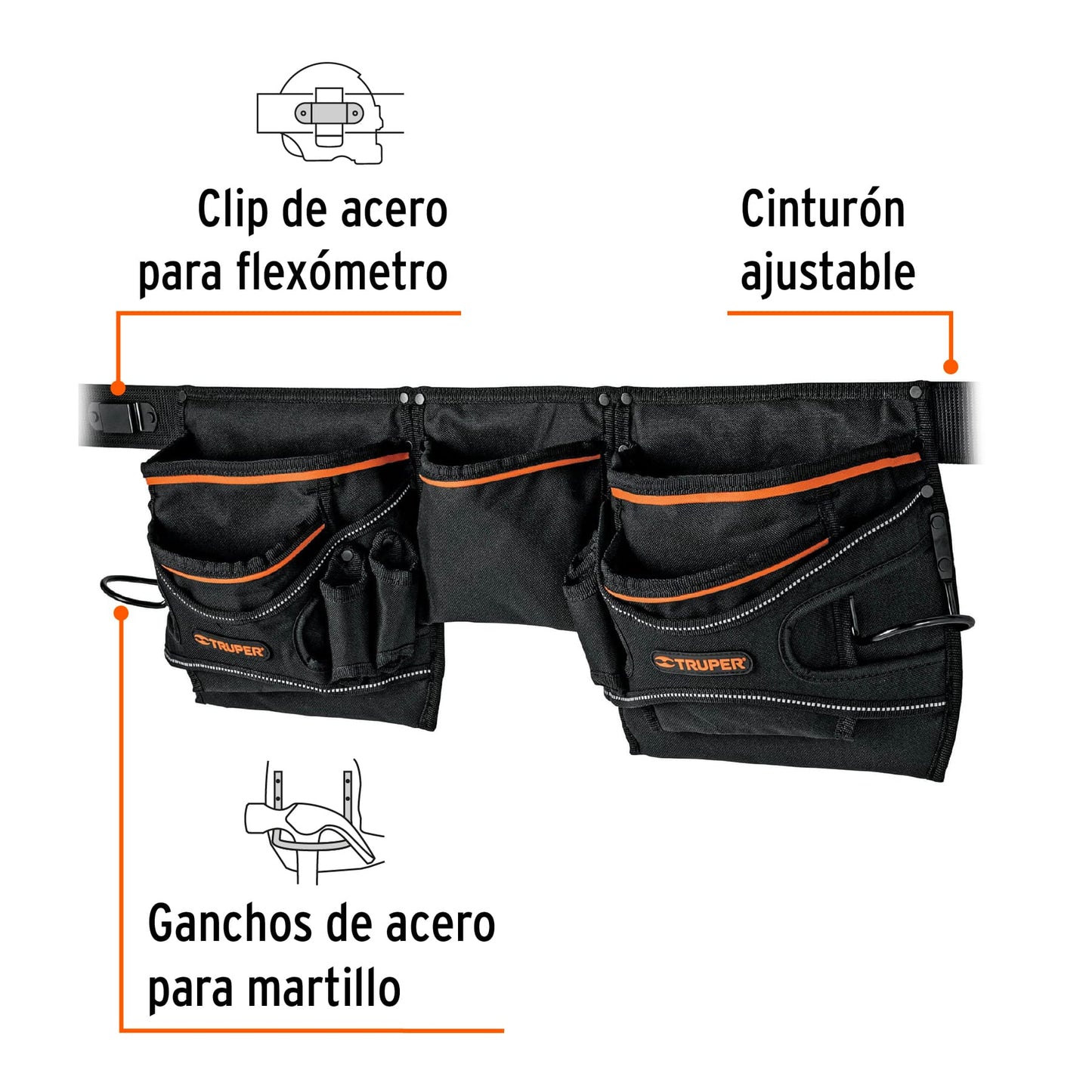 Porta herramientas de poliéster 20 compartimentos