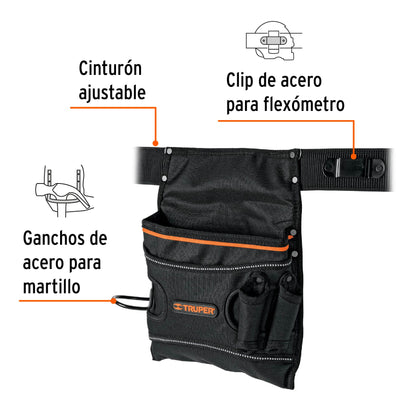 Porta herramientas de poliéster 5 compartimentos