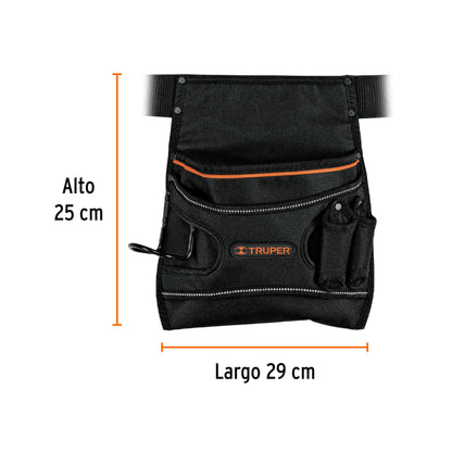 Porta herramientas de poliéster 5 compartimentos