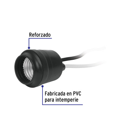 Portalámpara para intemperie reforzada de 127 V y 660 W