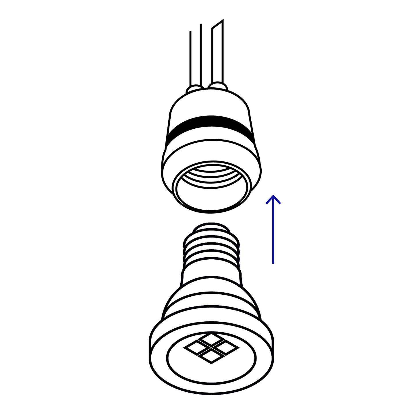 Portalámpara de PVC para intemperie de 127 V y 660 W
