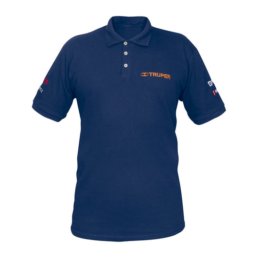 Playera polo para hombre color azul en talla M con tejido piqué
