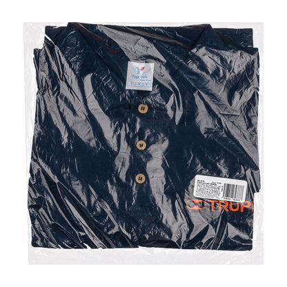 Playera polo para hombre color azul en talla M con tejido piqué