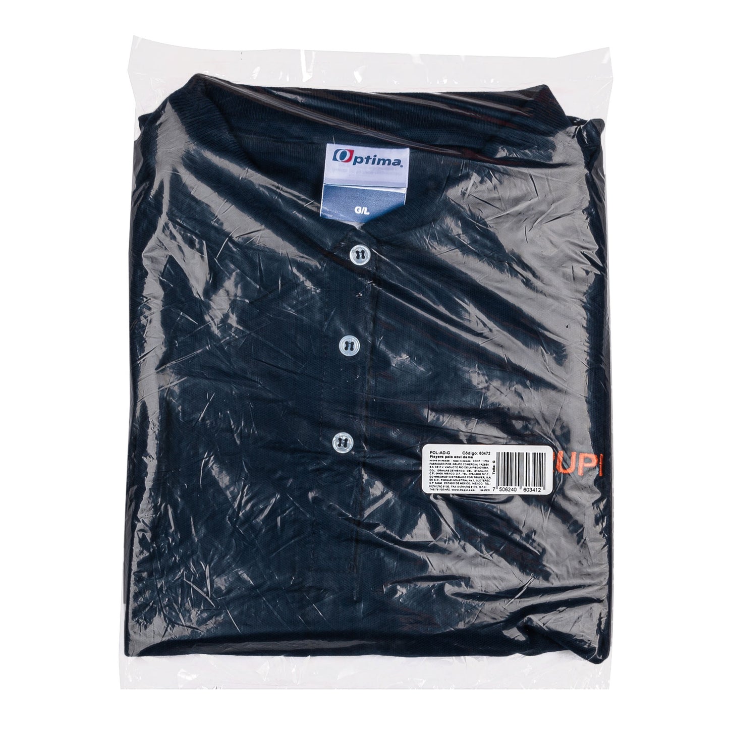 Playera polo para mujer color azul en talla G con tejido piqué