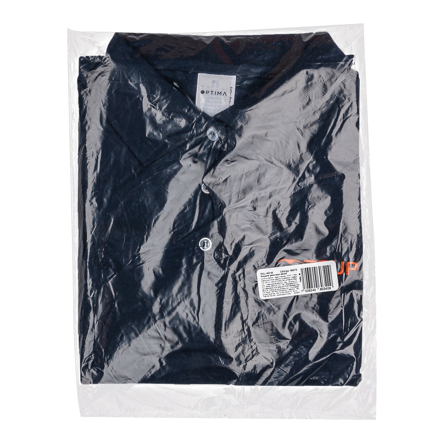 Playera polo para mujer color azul en talla M con tejido piqué