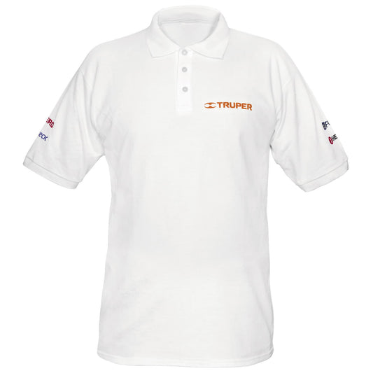 Playera polo para hombre color blanco en talla G con tejido piqué