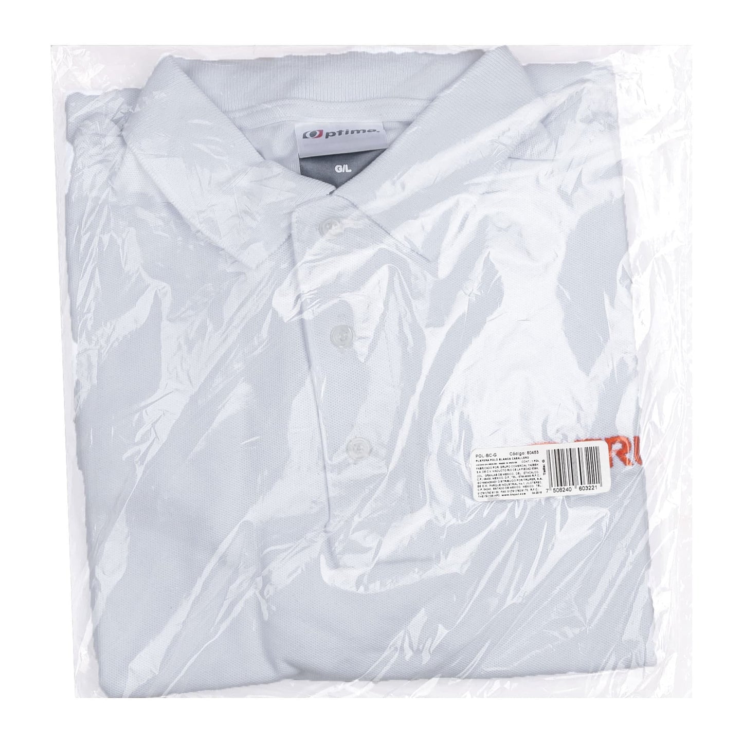 Playera polo para hombre color blanco en talla G con tejido piqué