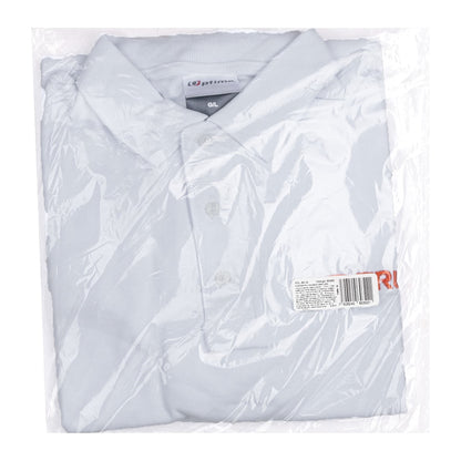 Playera polo para hombre color blanco en talla G con tejido piqué